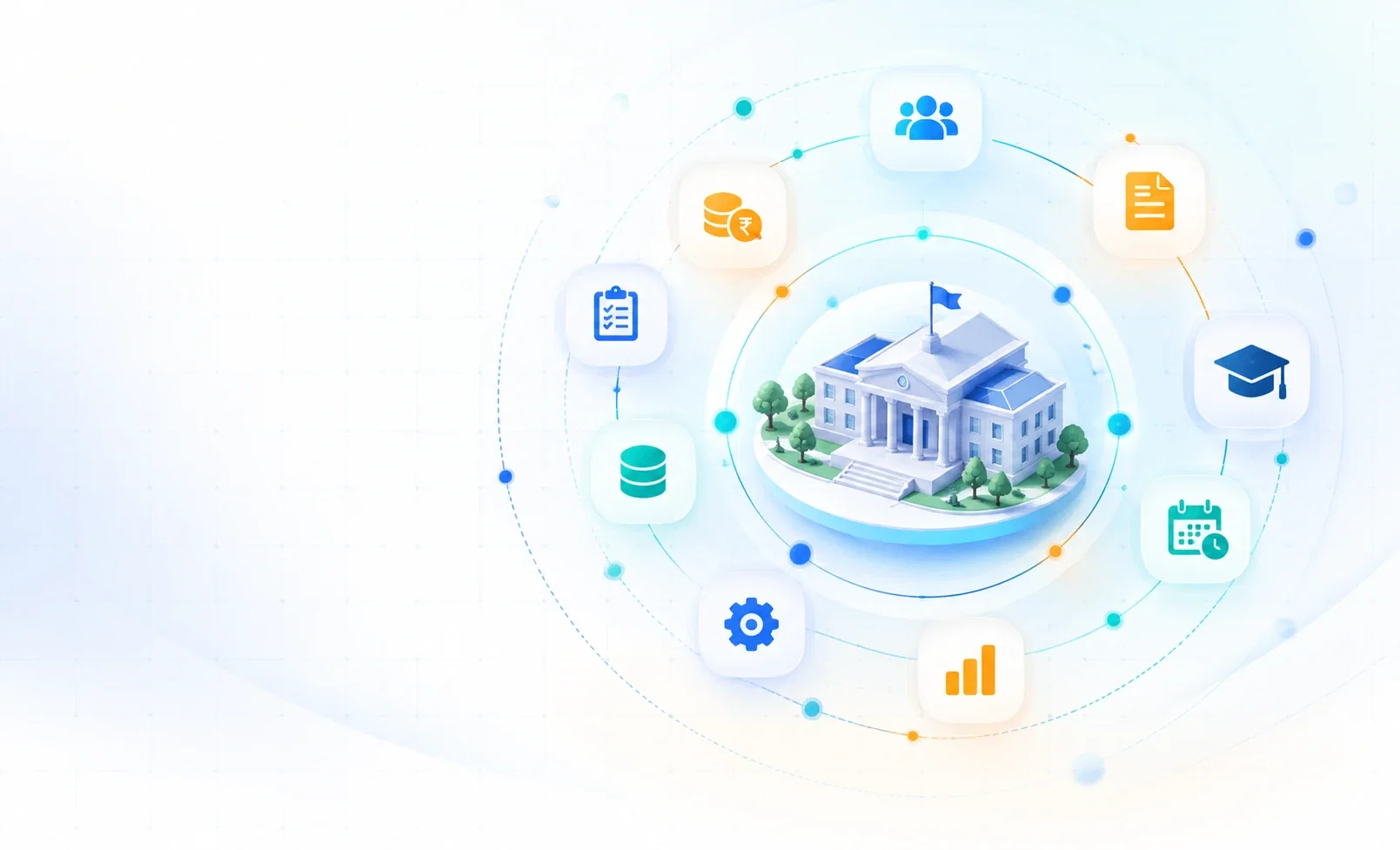 Campus finance, people, records, scheduling, and reporting tools connected in one system